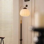 Arc Floor Lamp with Pleated Shade