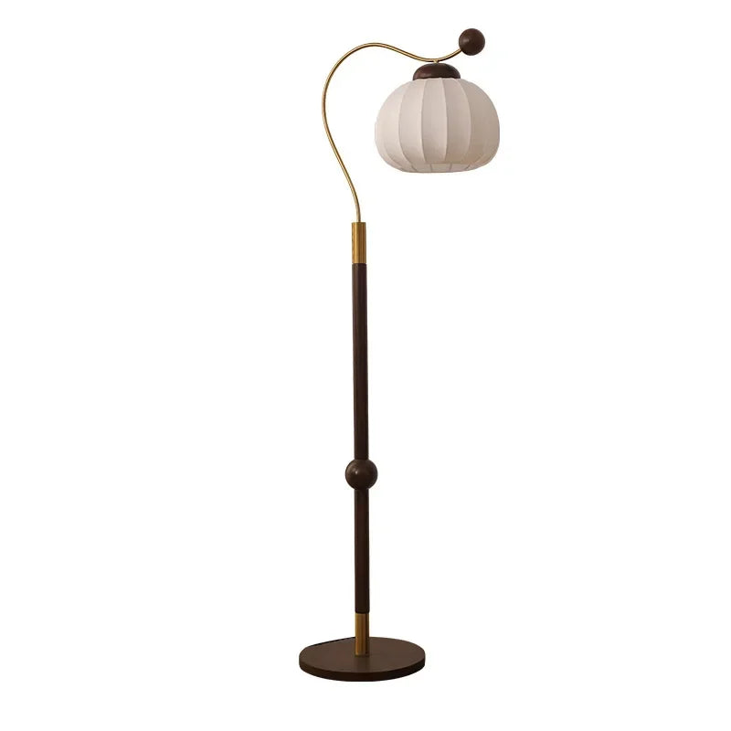Arc Floor Lamp with Pleated Shade