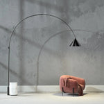 Arched Floor Lamp with Stone Plinth Base