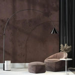 Arched Floor Lamp with Stone Plinth Base