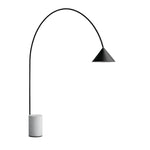 Arched Floor Lamp with Stone Plinth Base