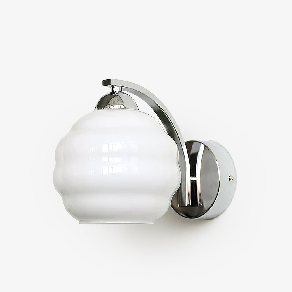 Art Deco Glass Wall Sconce, 6-Inch E26 Vintage Wall Light