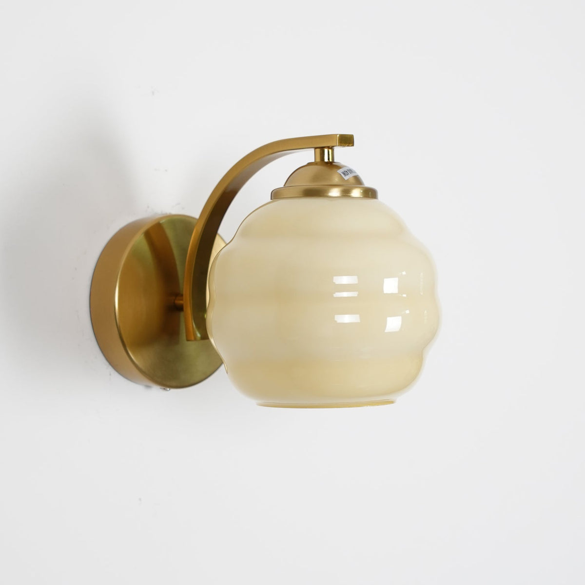 Art Deco Glass Wall Sconce, 6-Inch E26 Vintage Wall Light