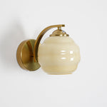 Art Deco Glass Wall Sconce, 6-Inch E26 Vintage Wall Light