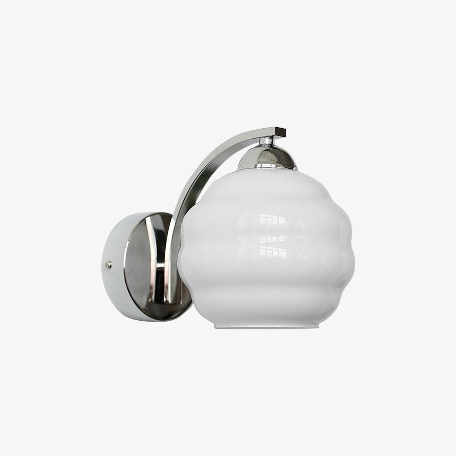 Art Deco Glass Wall Sconce, 6-Inch E26 Vintage Wall Light