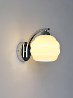 Art Deco Glass Wall Sconce, 6-Inch E26 Vintage Wall Light