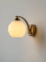 Art Deco Glass Wall Sconce, 6-Inch E26 Vintage Wall Light