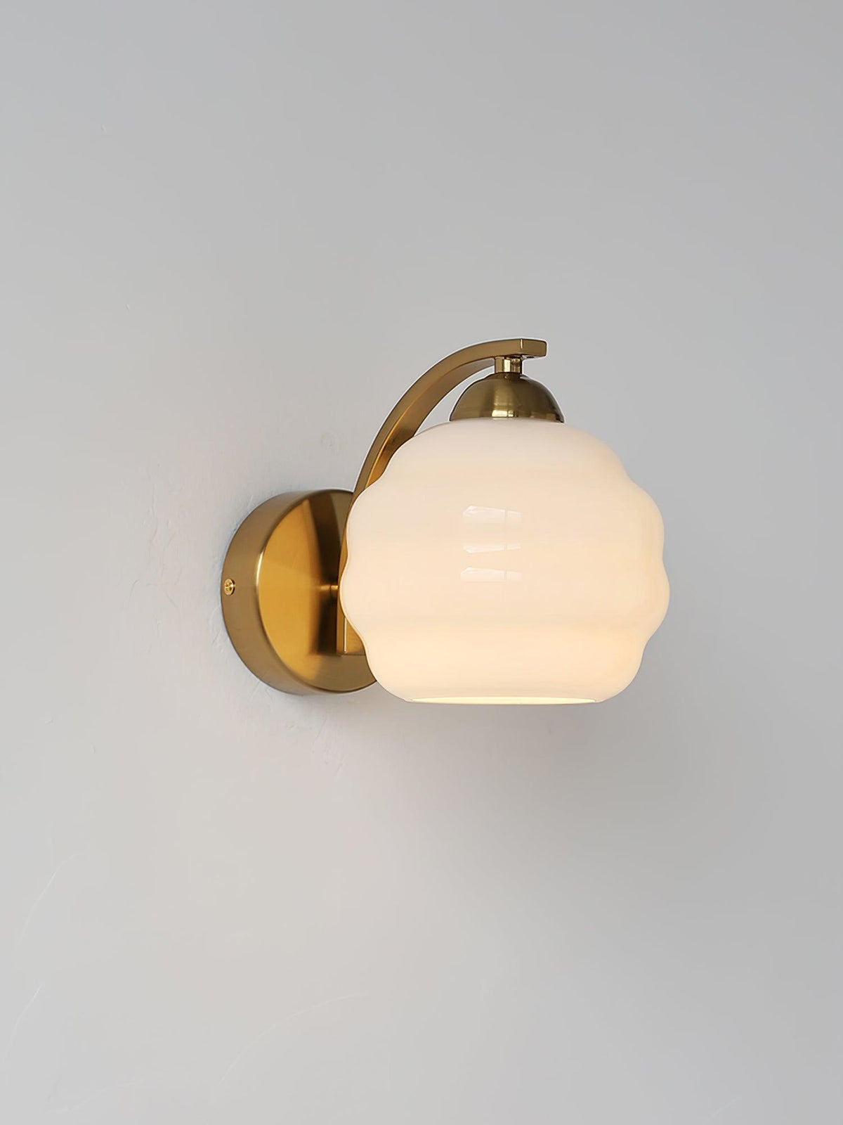 Art Deco Glass Wall Sconce, 6-Inch E26 Vintage Wall Light