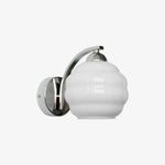 Art Deco Glass Wall Sconce, 6-Inch E26 Vintage Wall Light