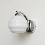 Art Deco Glass Wall Sconce, 6-Inch E26 Vintage Wall Light