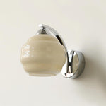 Art Deco Glass Wall Sconce, 6-Inch E26 Vintage Wall Light