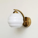 Art Deco Glass Wall Sconce, 6-Inch E26 Vintage Wall Light