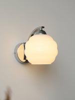 Art Deco Glass Wall Sconce, 6-Inch E26 Vintage Wall Light