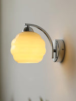 Art Deco Glass Wall Sconce, 6-Inch E26 Vintage Wall Light