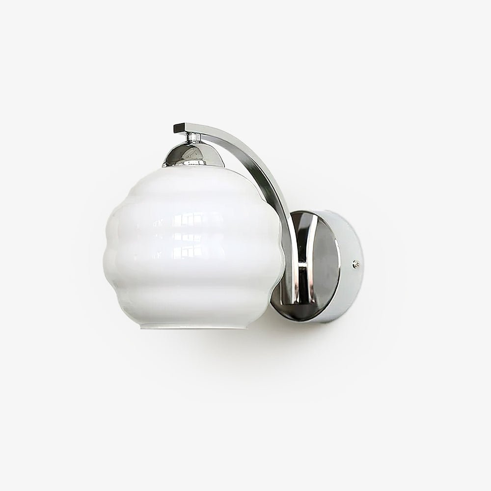 Art Deco Glass Wall Sconce, 6-Inch E26 Vintage Wall Light