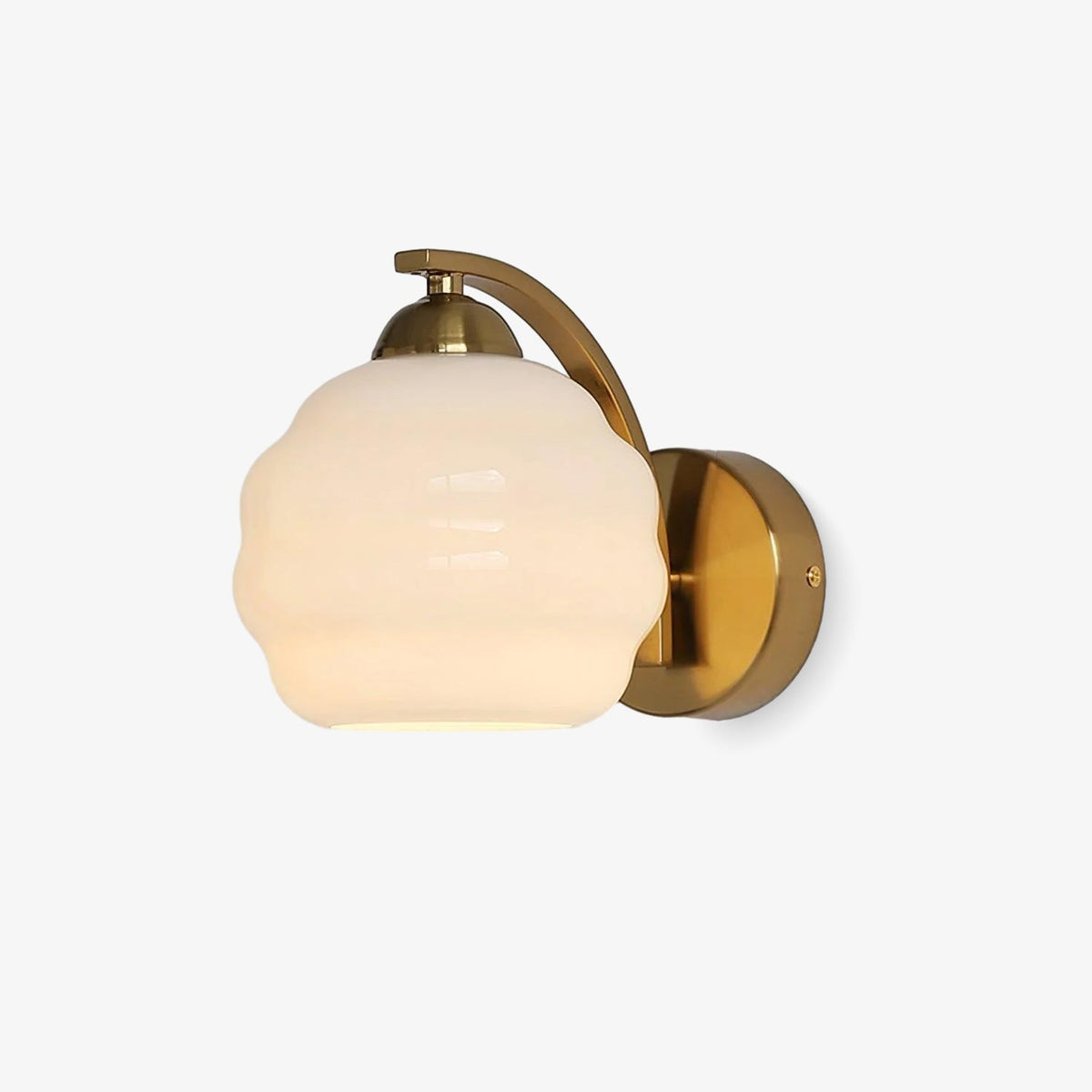 Art Deco Glass Wall Sconce, 6-Inch E26 Vintage Wall Light