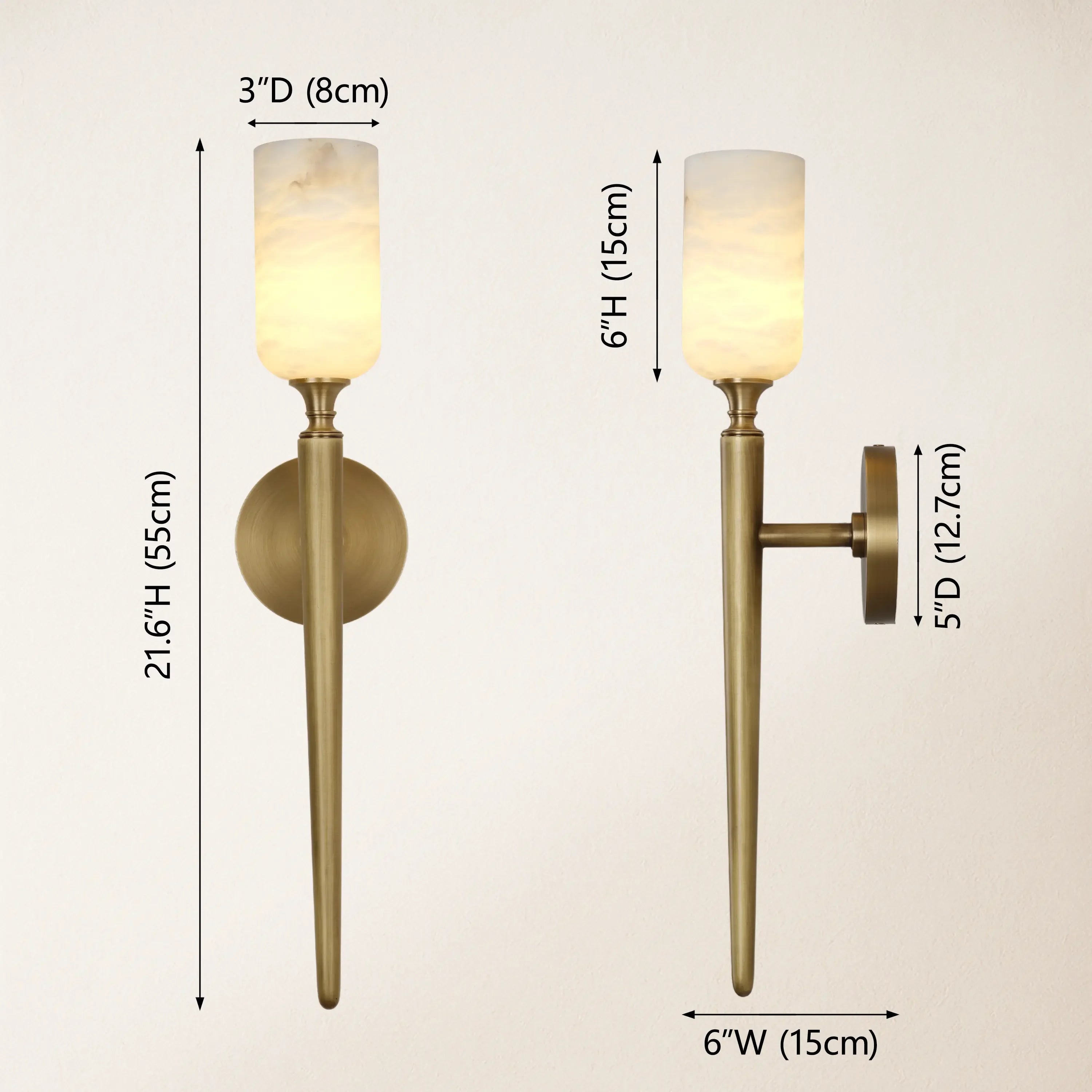 Elegant 1-Light Wall Sconce - 22 inches High