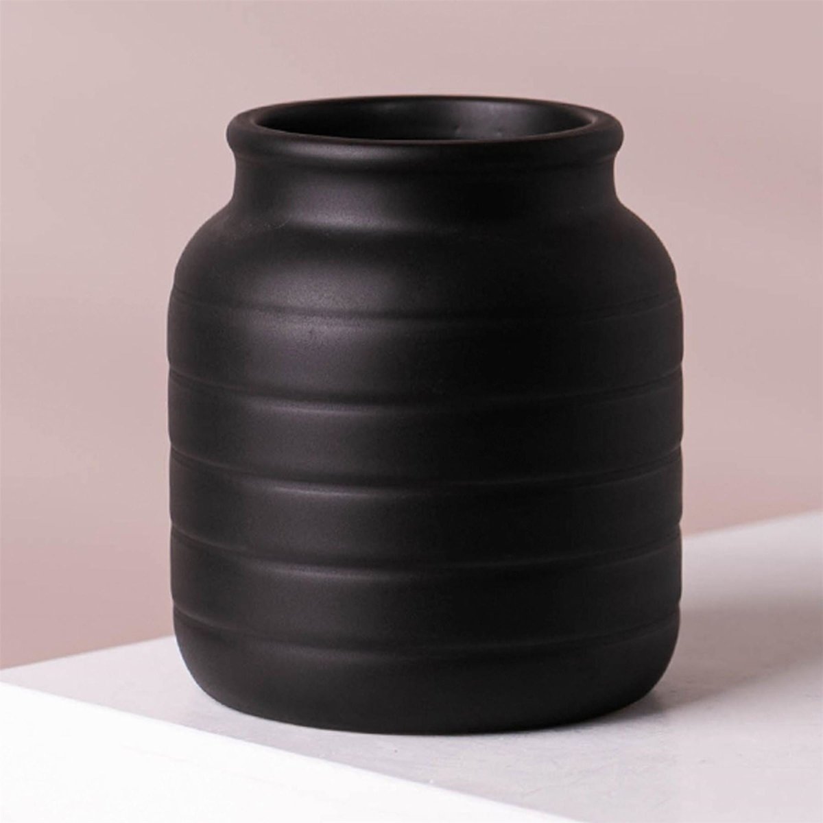 Black Ceramic Plant Pot Planter – 14cm, Indoor Use
