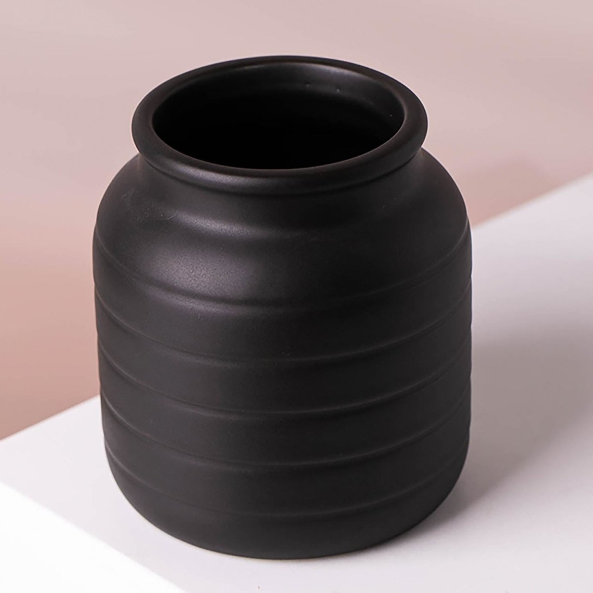 Black Ceramic Plant Pot Planter – 14cm, Indoor Use