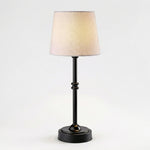 Brass Table Lamp with Fabric Shade - 18 Inch Height
