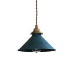 Conical Metal Shade Vintage Pendant Light Fixture, 12-inch Diameter