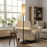 Contemporary Floor Lamp with Fabric Shade, Adjustable Height