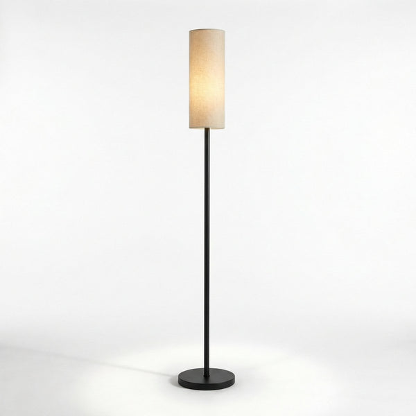 Contemporary Floor Lamp with Fabric Shade, Adjustable Height1