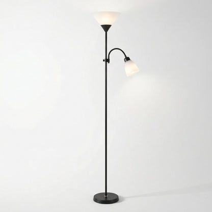Contemporary Metal Double-Head Floor Lamp with Adjustable Height1