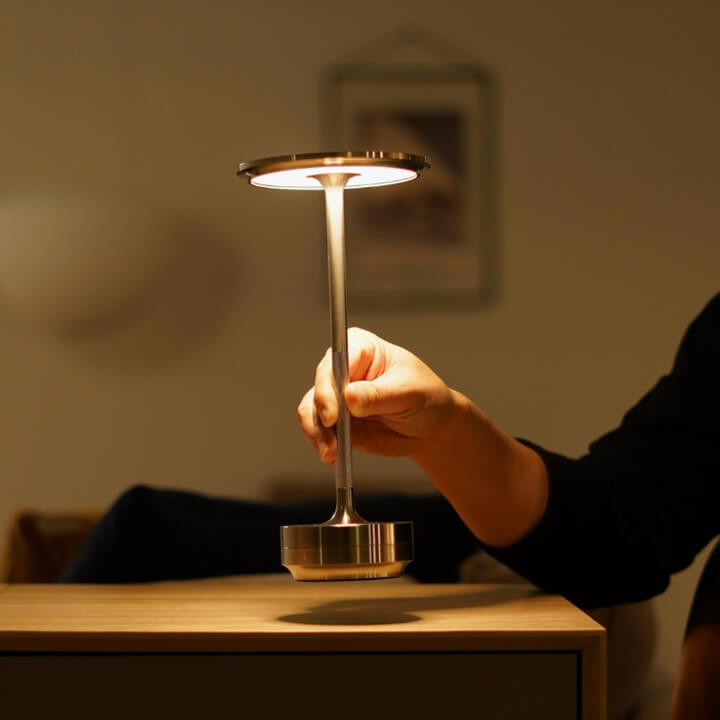 Cordless Aluminium LED Table Lamp with Touch Dimming