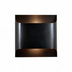 Curved Brass LED Wall Light Fixture - Single Bulb, Modern Design