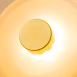 Curved Glass LED Wall Sconce - Japandi Style, 1-Light Fixture