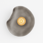 Curved Glass LED Wall Sconce - Japandi Style, 1-Light Fixture