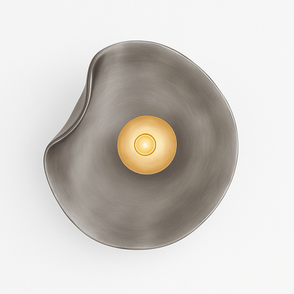 Curved Glass LED Wall Sconce - Japandi Style, 1-Light Fixture6