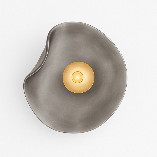 Curved Glass LED Wall Sconce - Japandi Style, 1-Light Fixture6