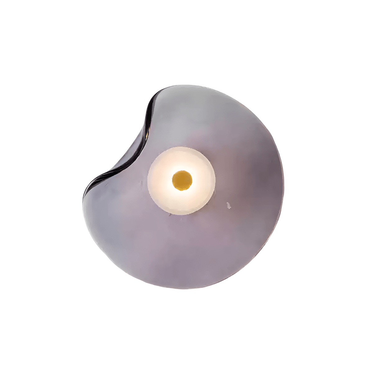 Curved Glass LED Wall Sconce - Japandi Style, 1-Light Fixture