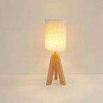 Cylindrical Fabric Table Lamp in Nordic Style, 12-Inch Height