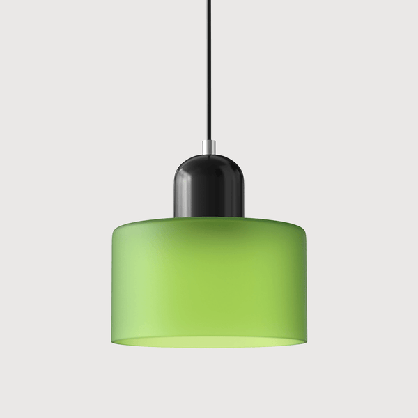Cylindrical Glass Shade Pendant Light Fixture, 12-inch Height31