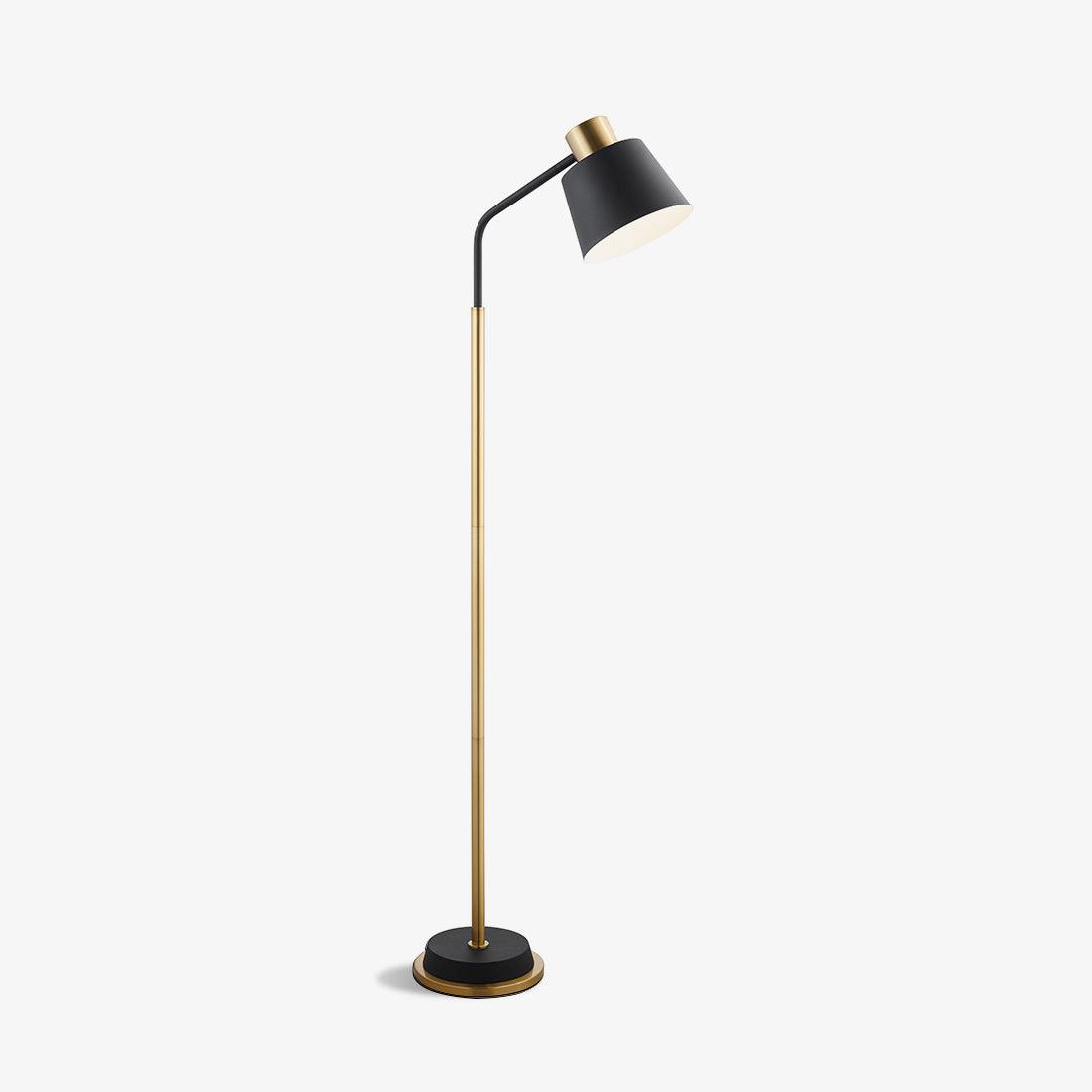 Mid Century Modern Adjustable Floor Lamp with Metal Shade