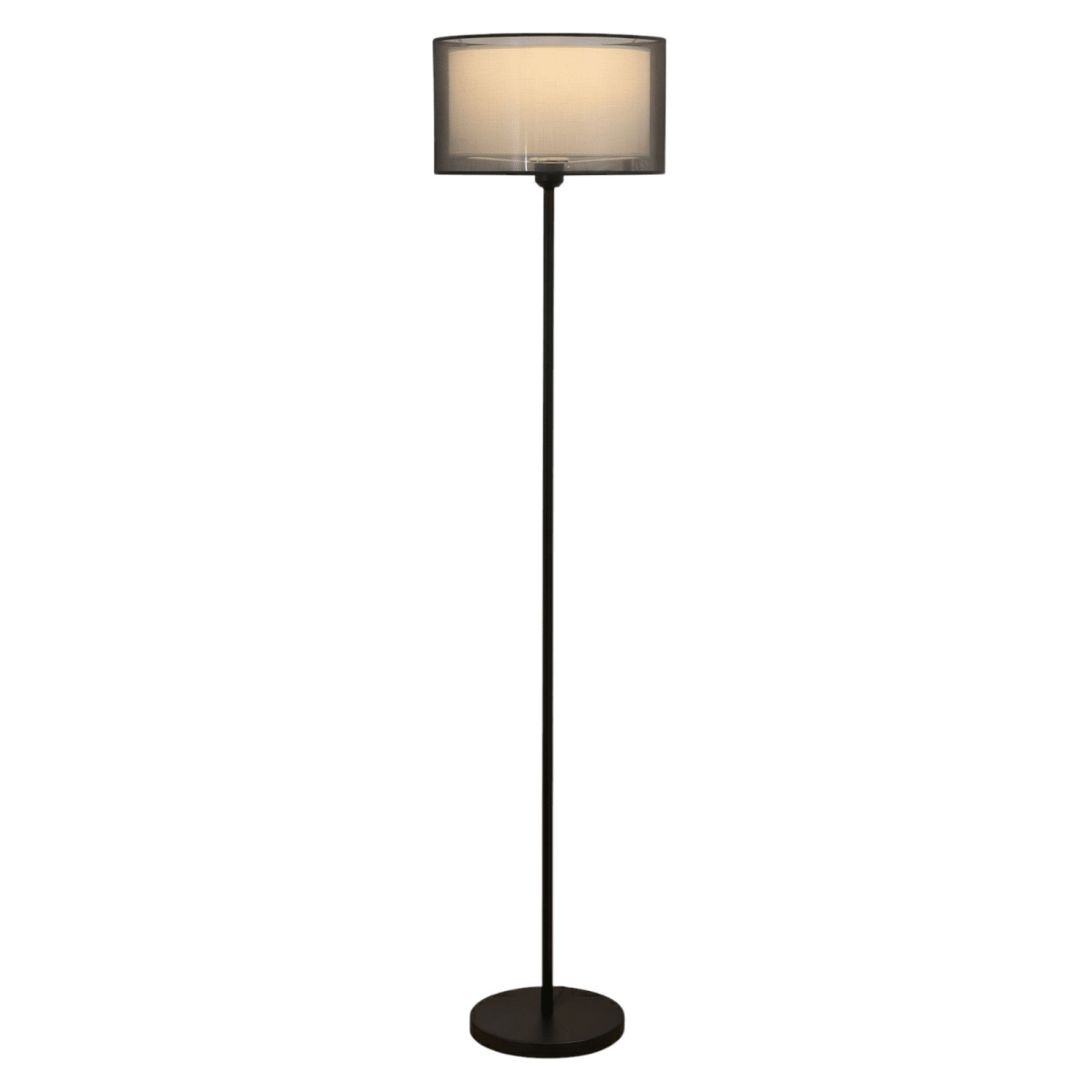 Fabric Diffuser Mesh Floor Lamp - Modern Design, 60 inches Tall