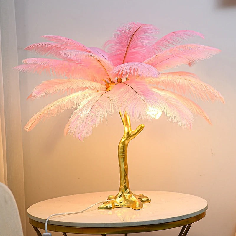 Feather Shade Floor Lamp