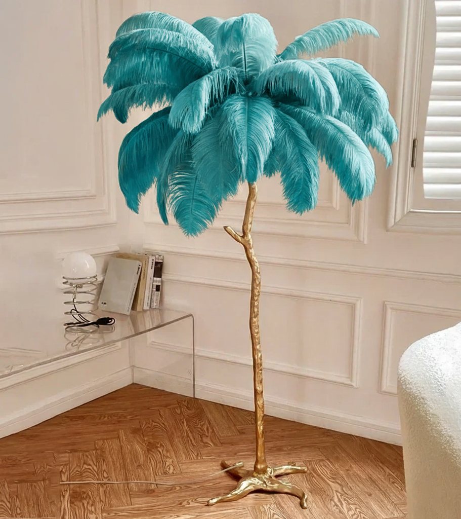 Feather Shade Floor Lamp