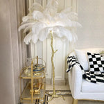 Feather Shade Floor Lamp