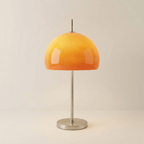 Glass Mushroom-Shaped Table Lamp with Modern Design, 12 Inches Tall