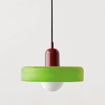 Glass Pendant Light Fixture with Vertical Stem Design