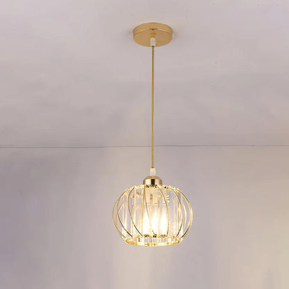 Glass Pendant Light with Wire Frame, Spherical Design, 12-inch Size4