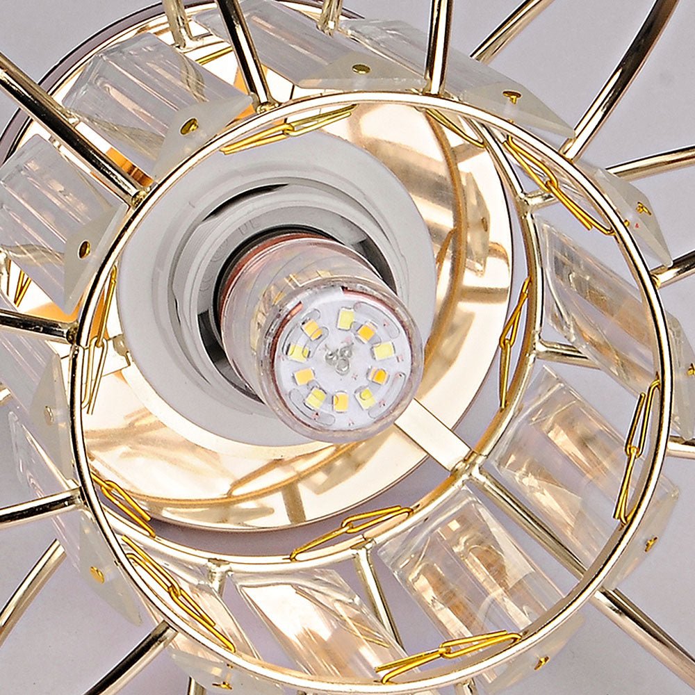 Glass Pendant Light with Wire Frame, Spherical Design, 12-inch Size
