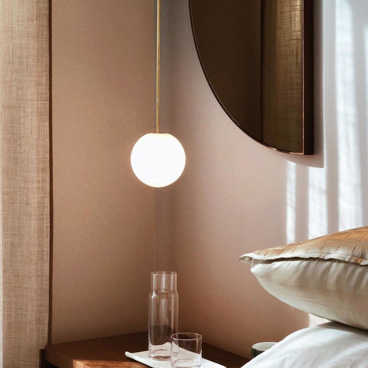 Glossy Glass LED Pendant Light