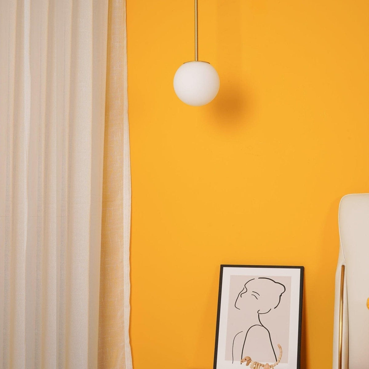 Glossy Glass LED Pendant Light