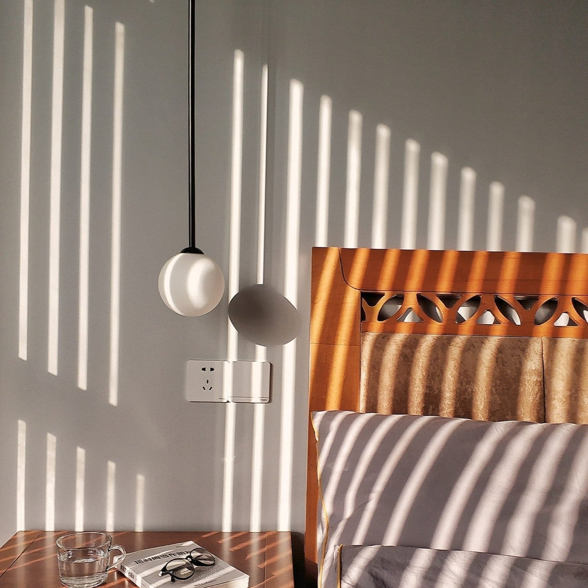 Glossy Glass LED Pendant Light
