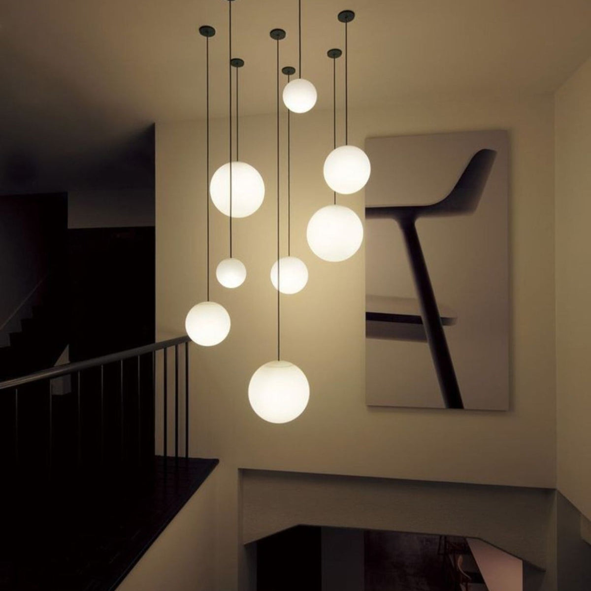 Glossy Glass LED Pendant Light
